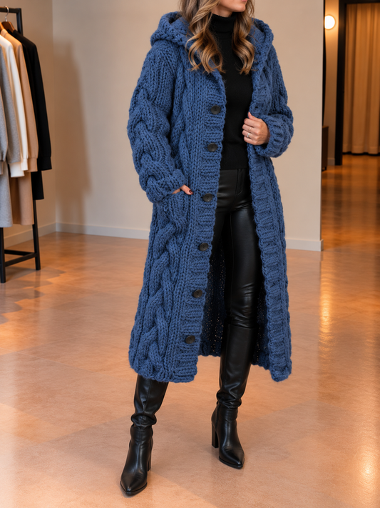Valora Strickjacke mit Zopfmuster
