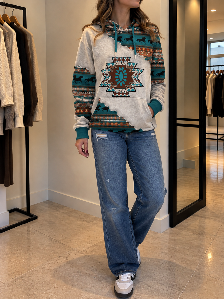 Kalina Hoodie mit Ethno-Muster
