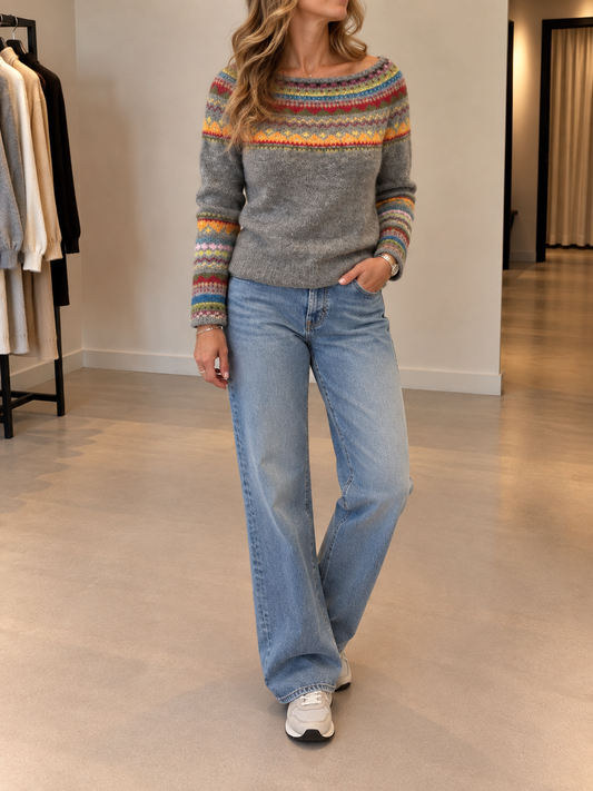 Signe Pullover mit Norwegermuster