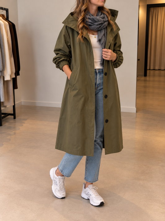 Vessa Trenchcoat mit Kapuze