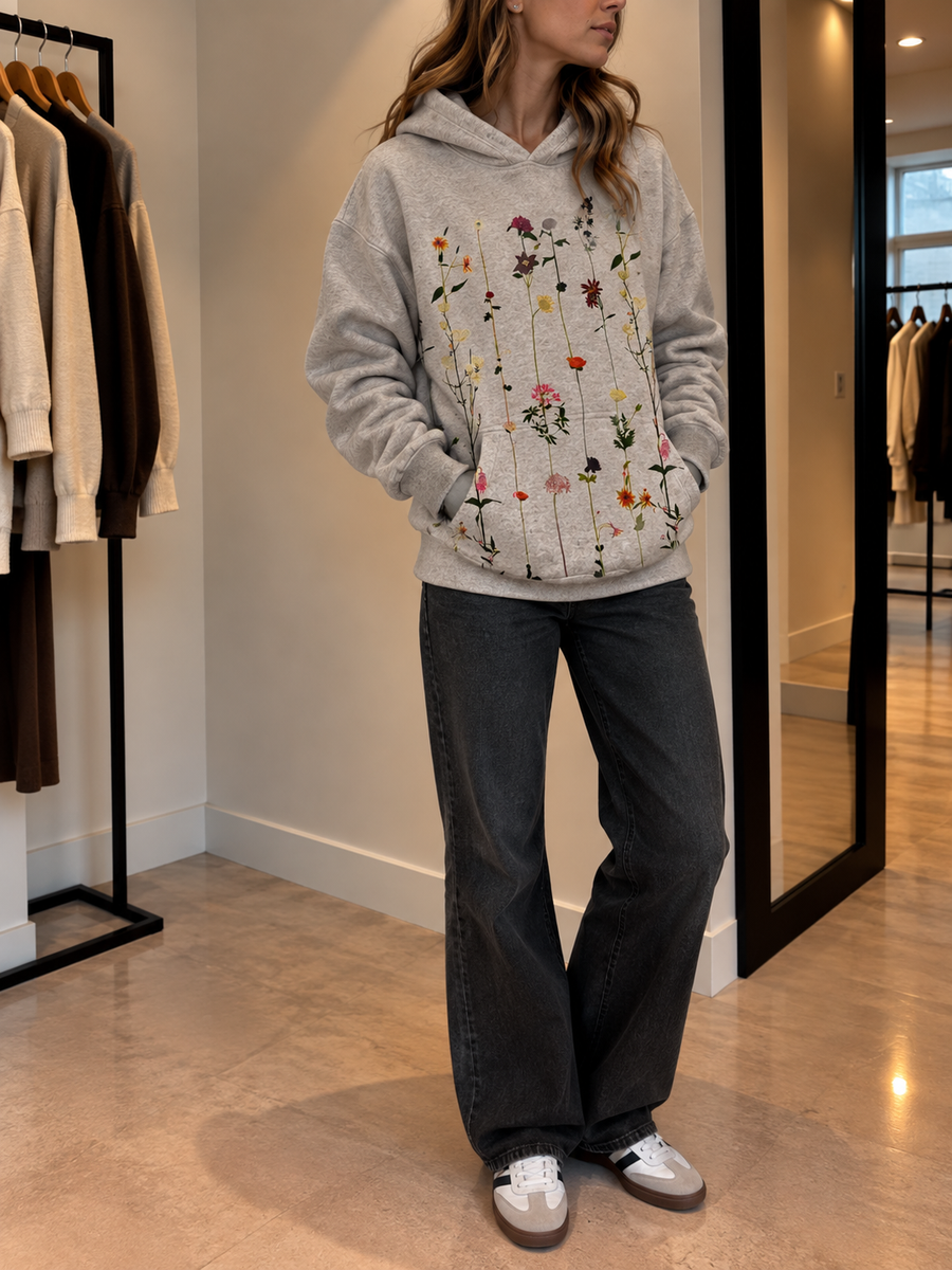 Leonor Hoodie mit Blumenmuster