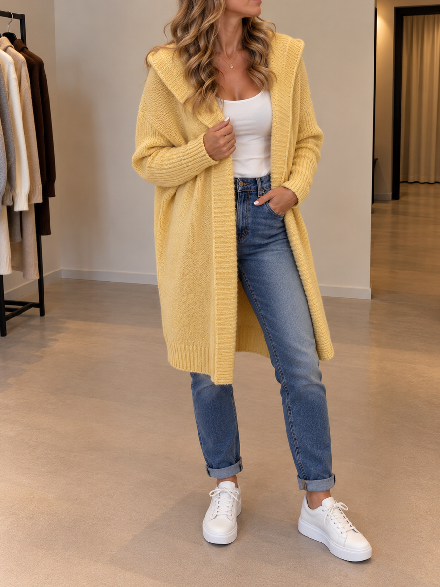 Yara Strickjacke mit Kapuze