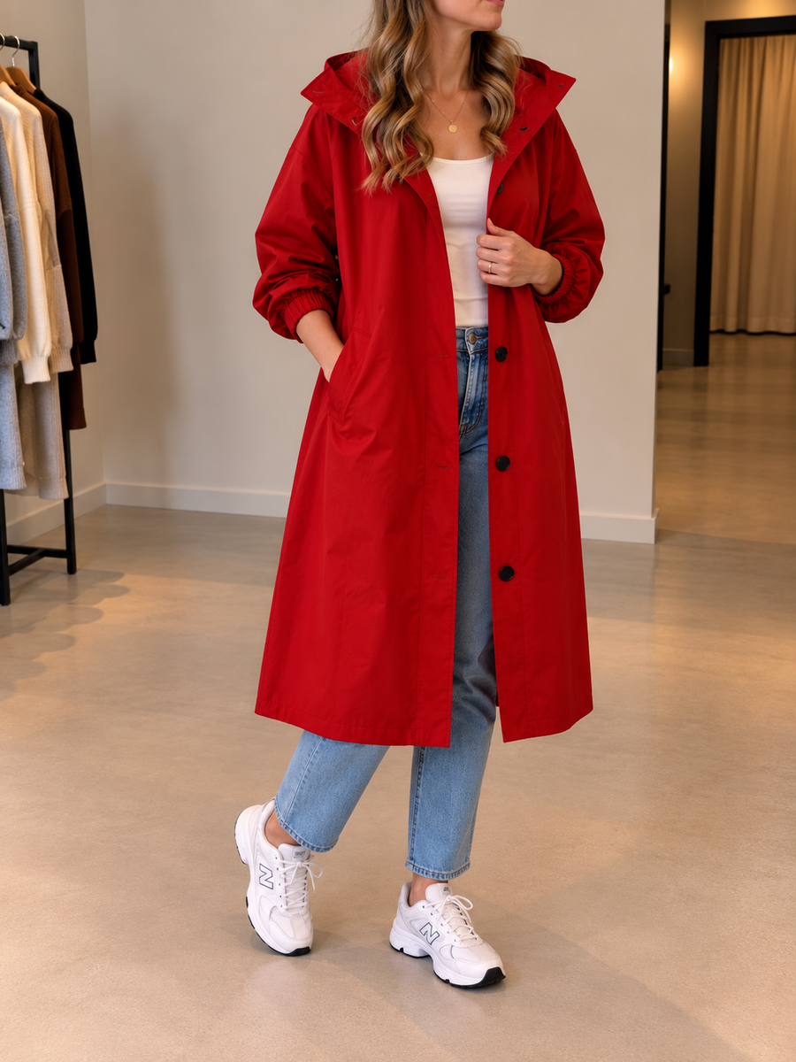 Vessa Trenchcoat mit Kapuze