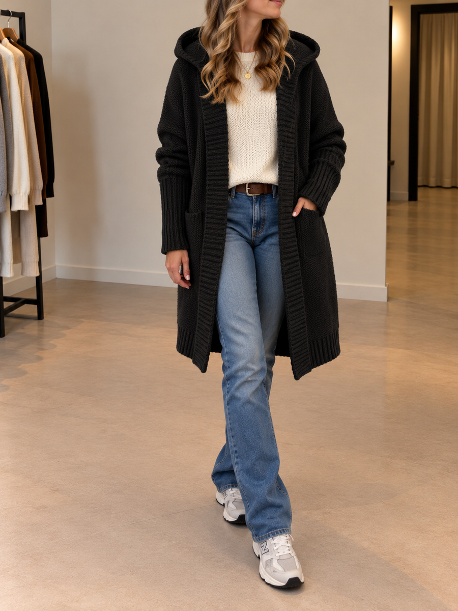 Yara Strickjacke mit Kapuze