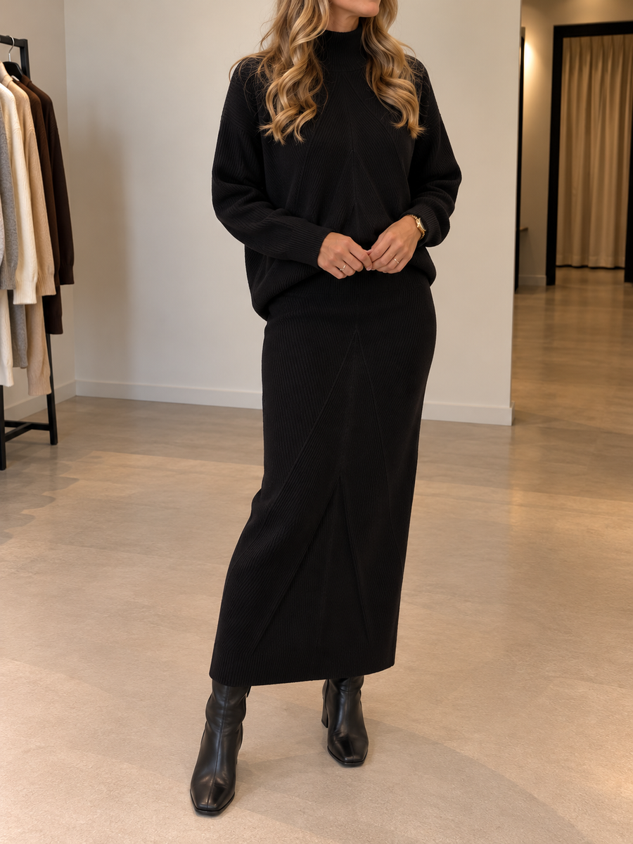 Natalia Midi-Strickkleid