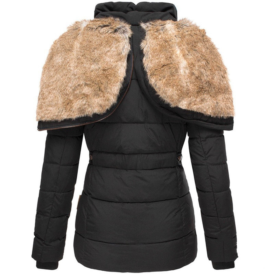 Alba Steppjacke mit Fellkapuze