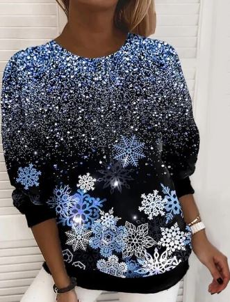 Helene Pullover mit Schneeflocken