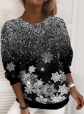 Helene Pullover mit Schneeflocken