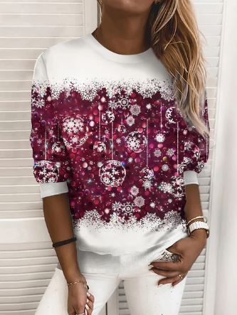 Helene Pullover mit Schneeflocken