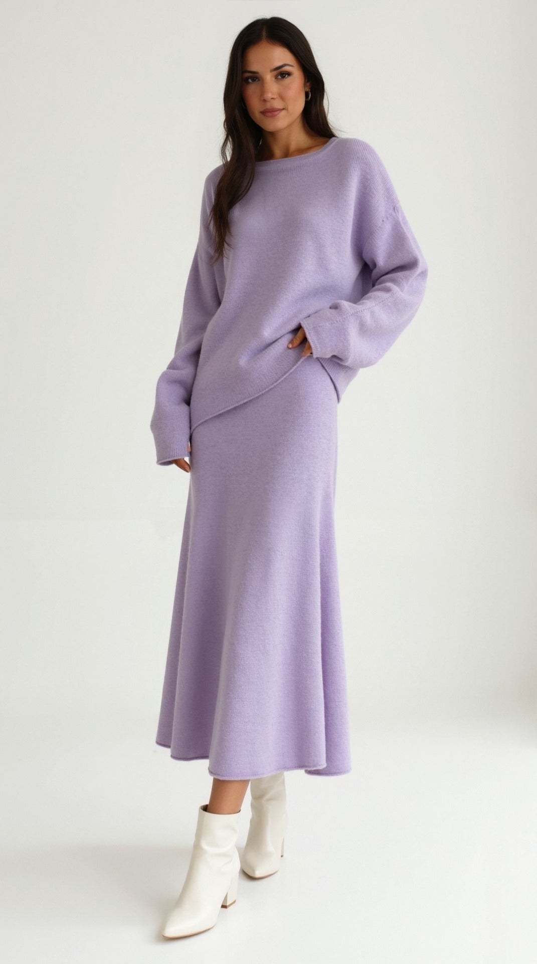 Amy Strickoberteil und Rock im Set