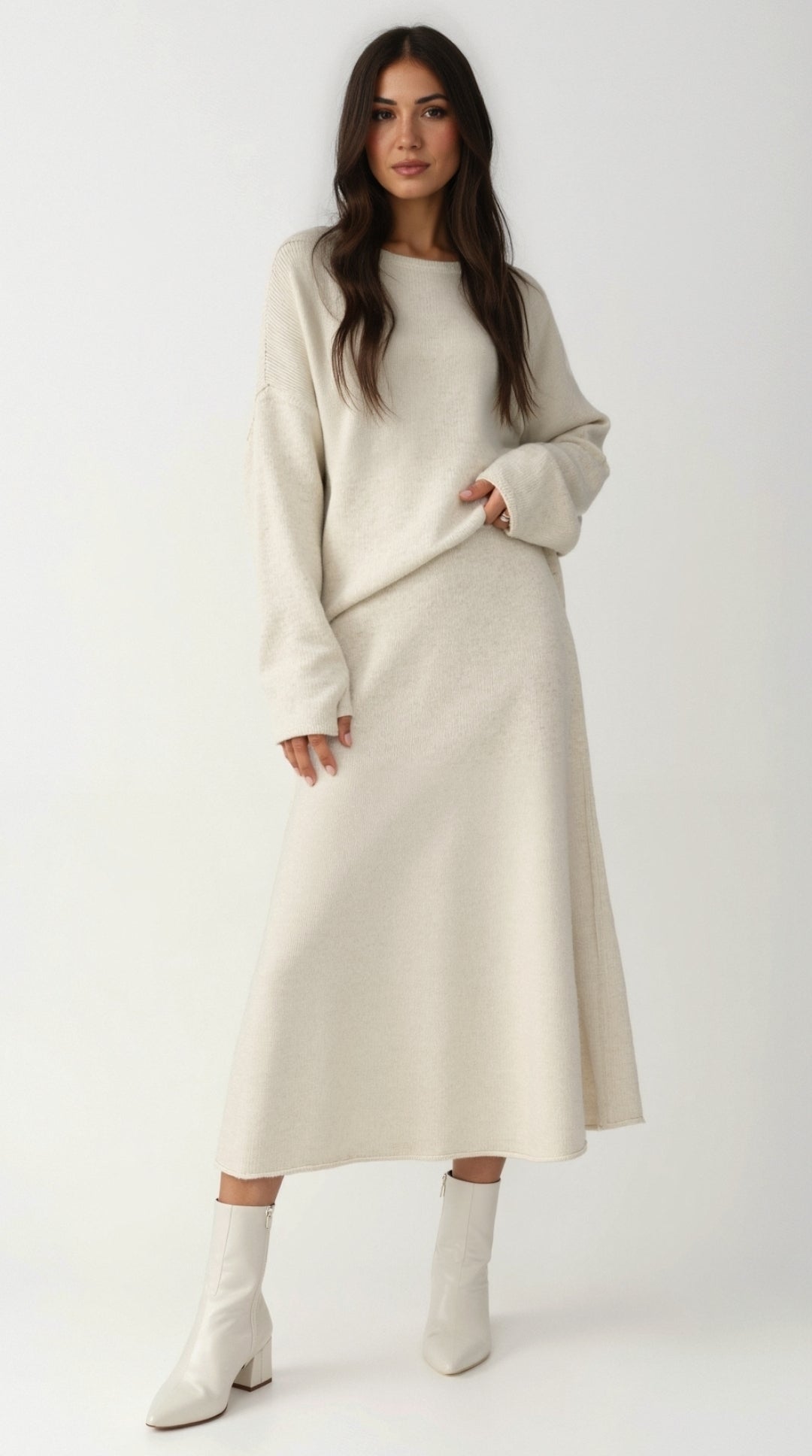 Amy Strickoberteil und Rock im Set