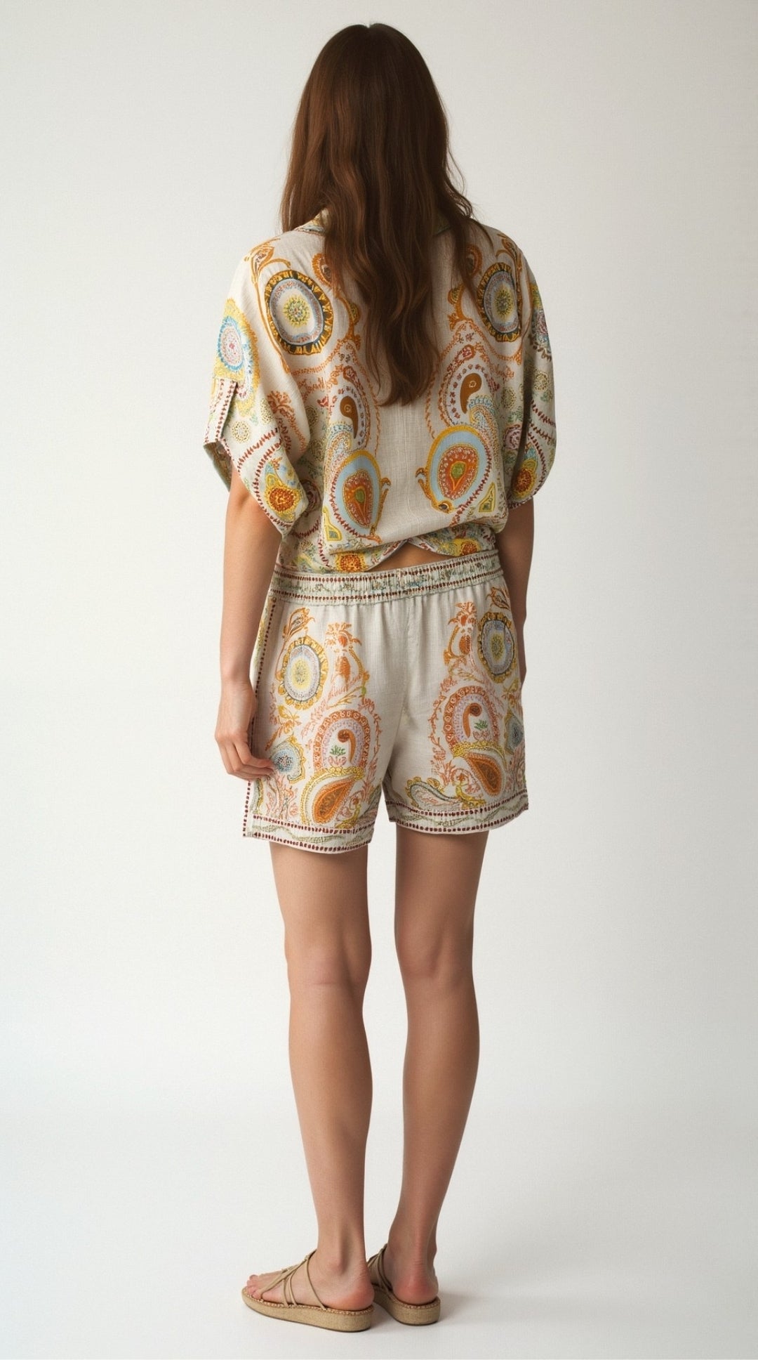 Brenda Boho-Print-Shirt und Shorts im Set