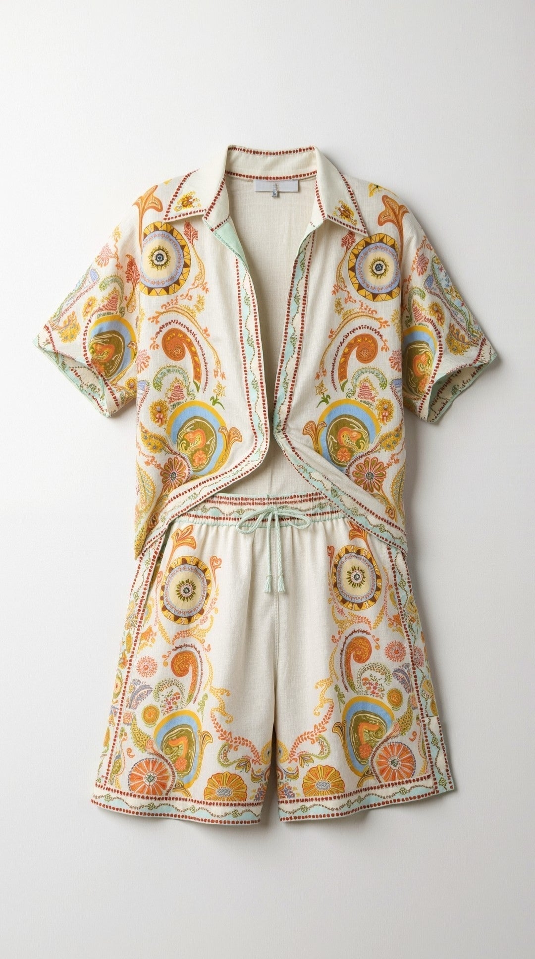 Brenda Boho-Print-Shirt und Shorts im Set