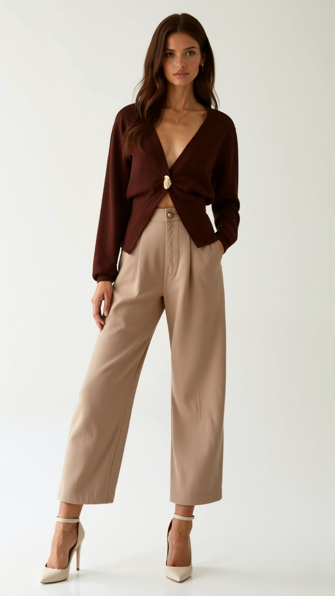 Christine Chic Cardigan mit tiefem V-Ausschnitt