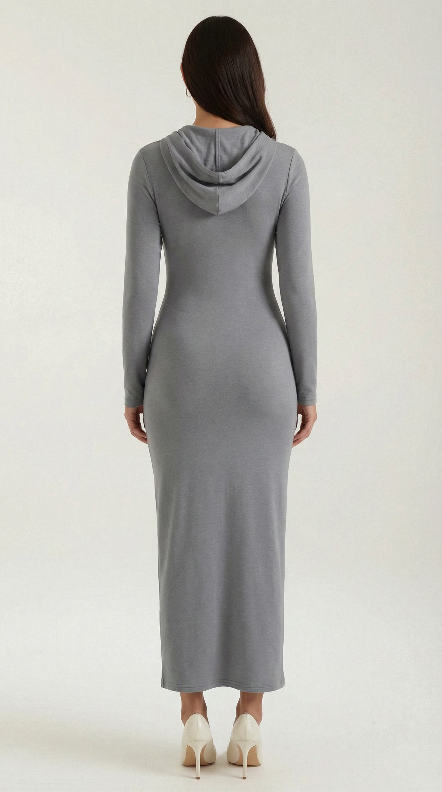 Marilyn Bodycon Maxi-Kleid mit Kapuze