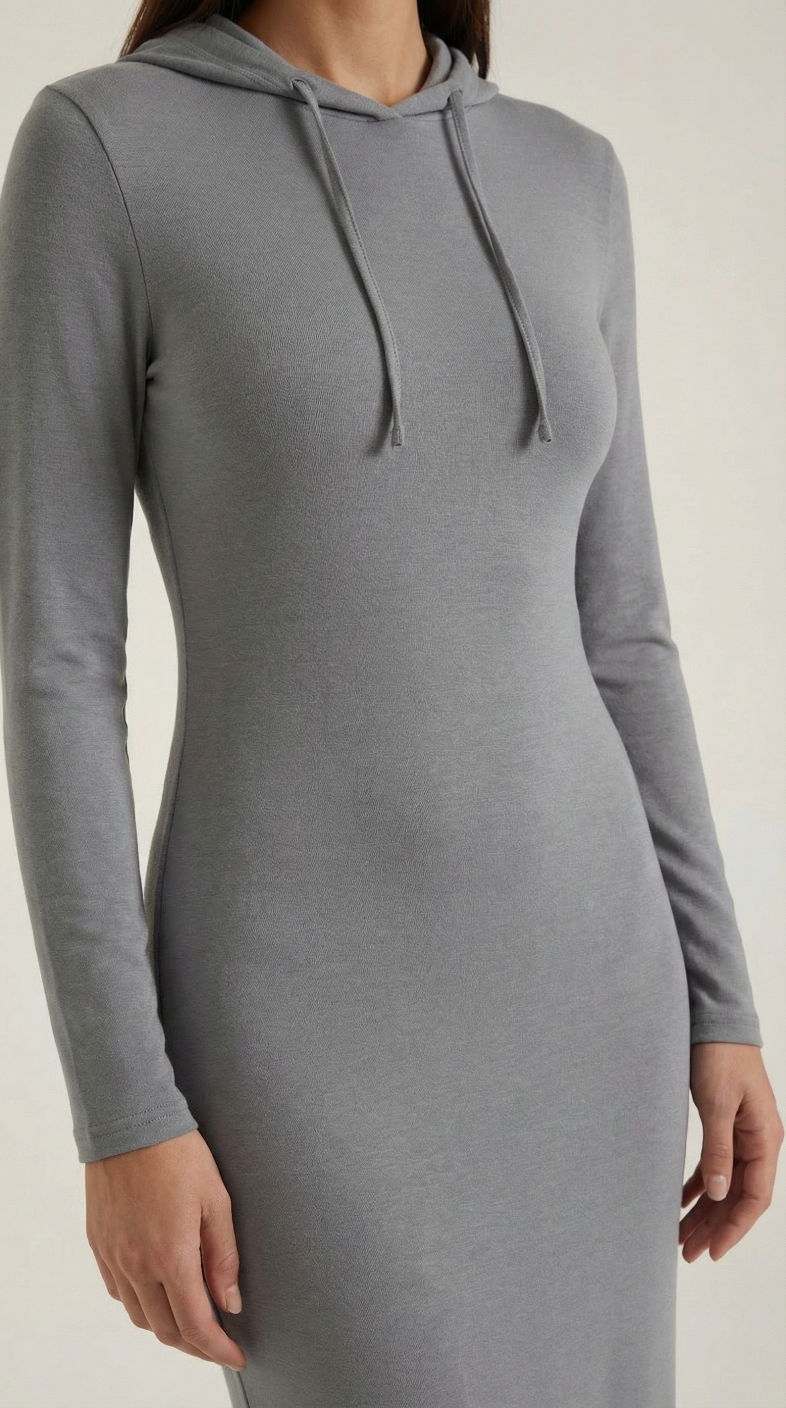 Marilyn Bodycon Maxi-Kleid mit Kapuze