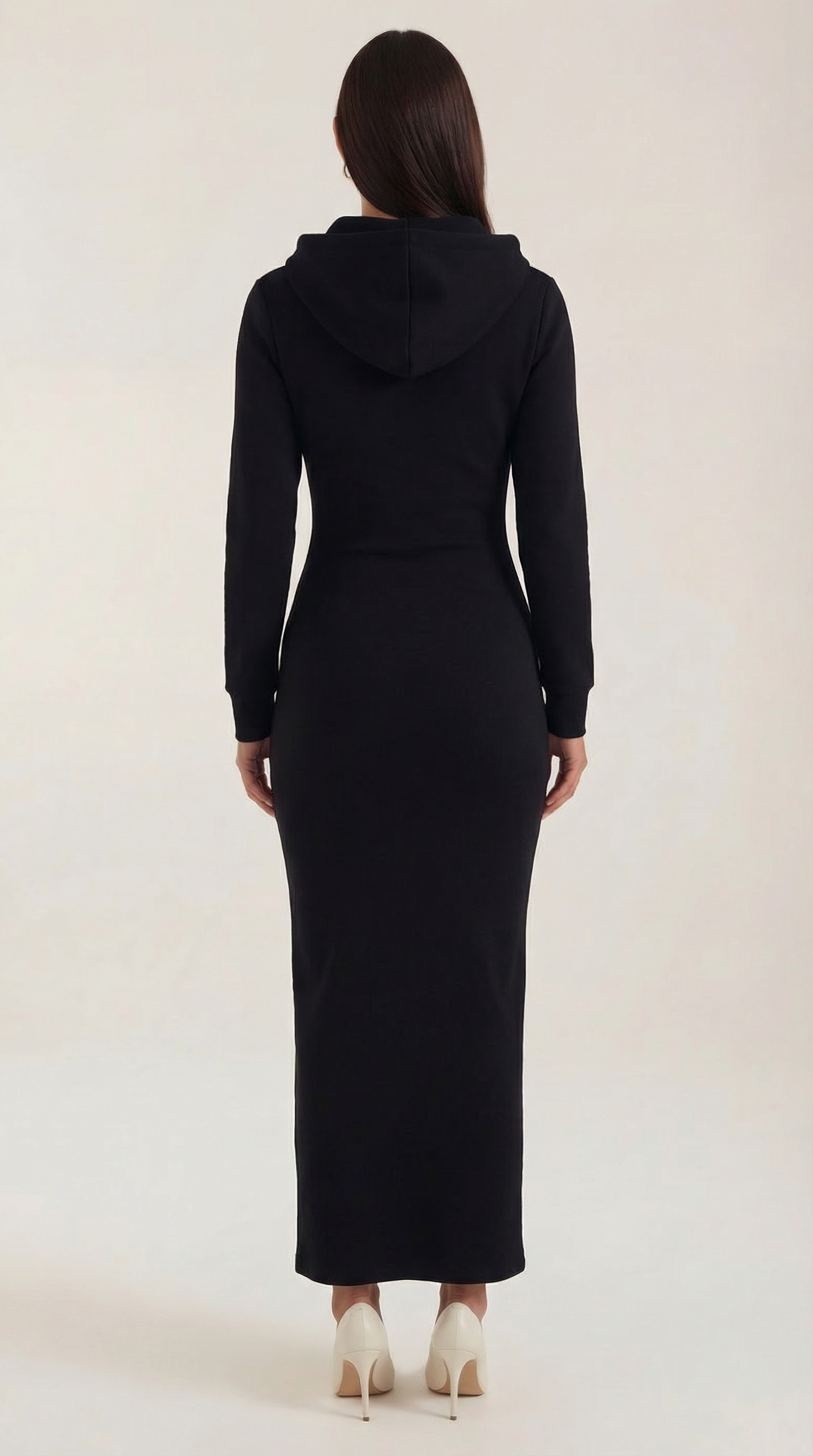 Marilyn Bodycon Maxi-Kleid mit Kapuze
