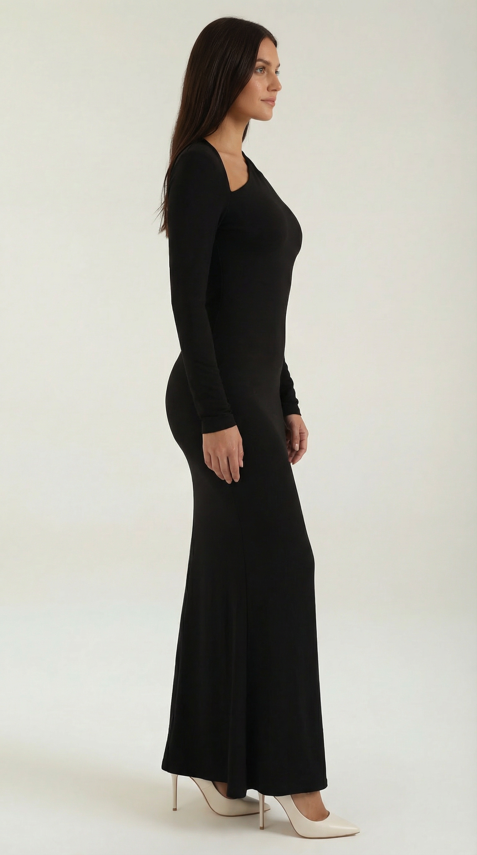 Roberta Langarm-Bodycon-Maxikleid