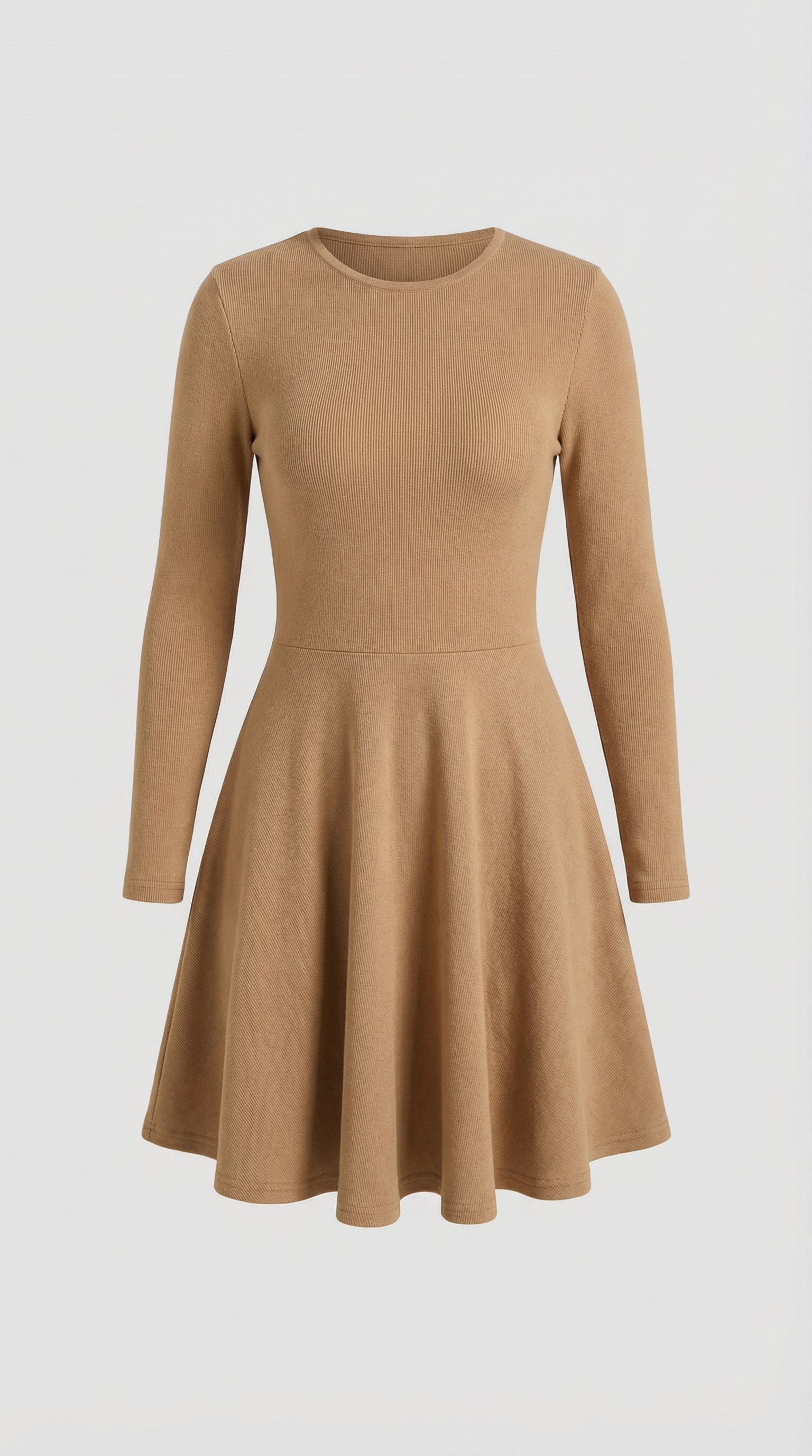 Tiffany Langarm-Falten-Minikleid