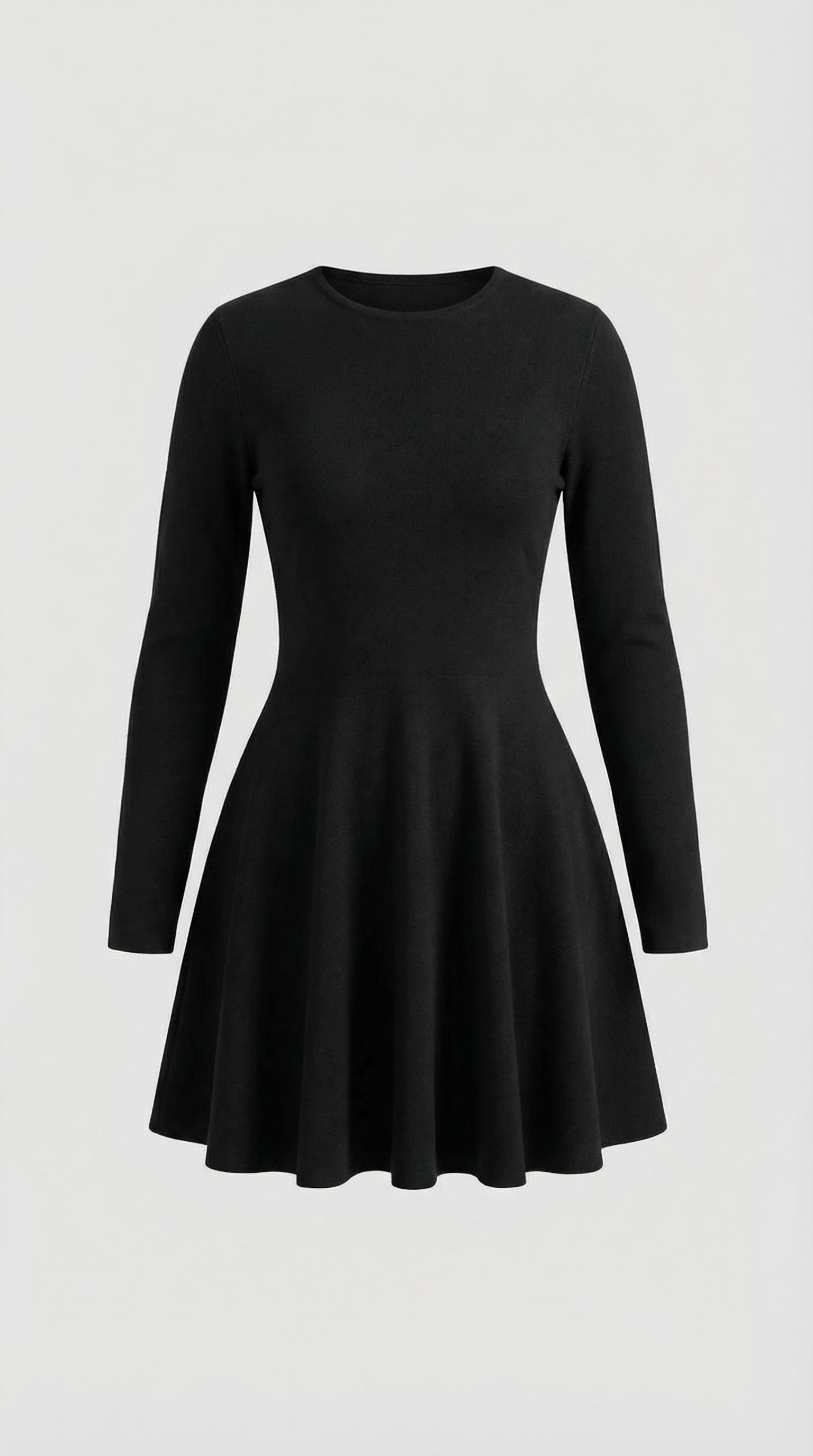 Tiffany Langarm-Falten-Minikleid