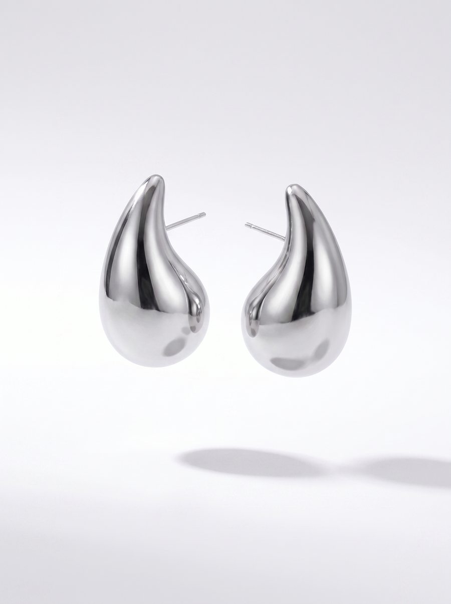 Ivana Damen Ohrringe | Poliertes Kupfer, Zeitloses Tropfen-Design - 5