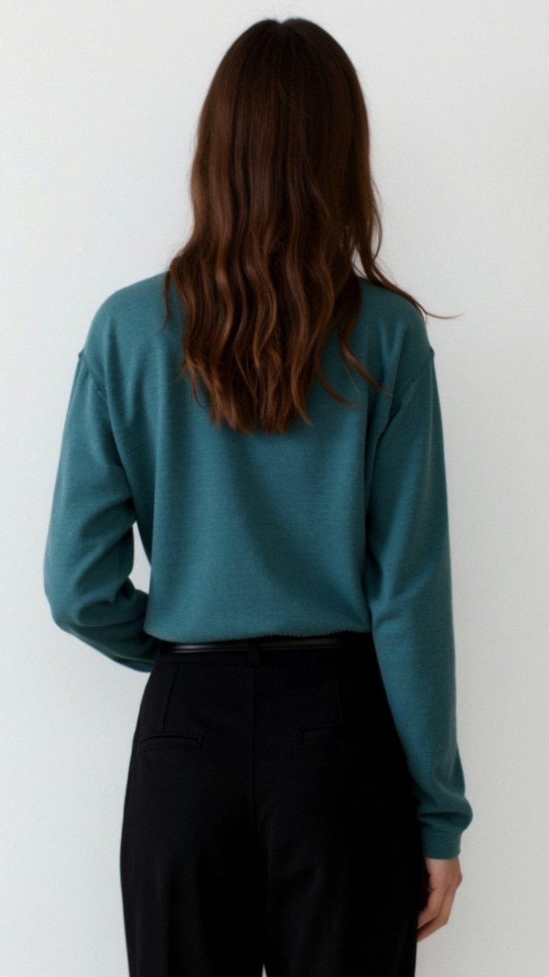 Margaret Freizeit-Polo-Pullover mit V-Ausschnitt