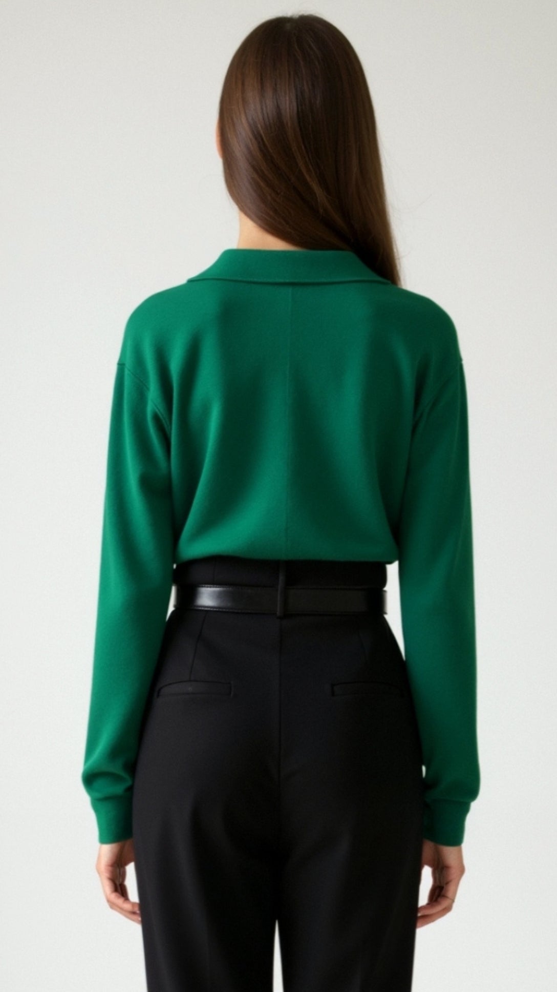 Margaret Freizeit-Polo-Pullover mit V-Ausschnitt