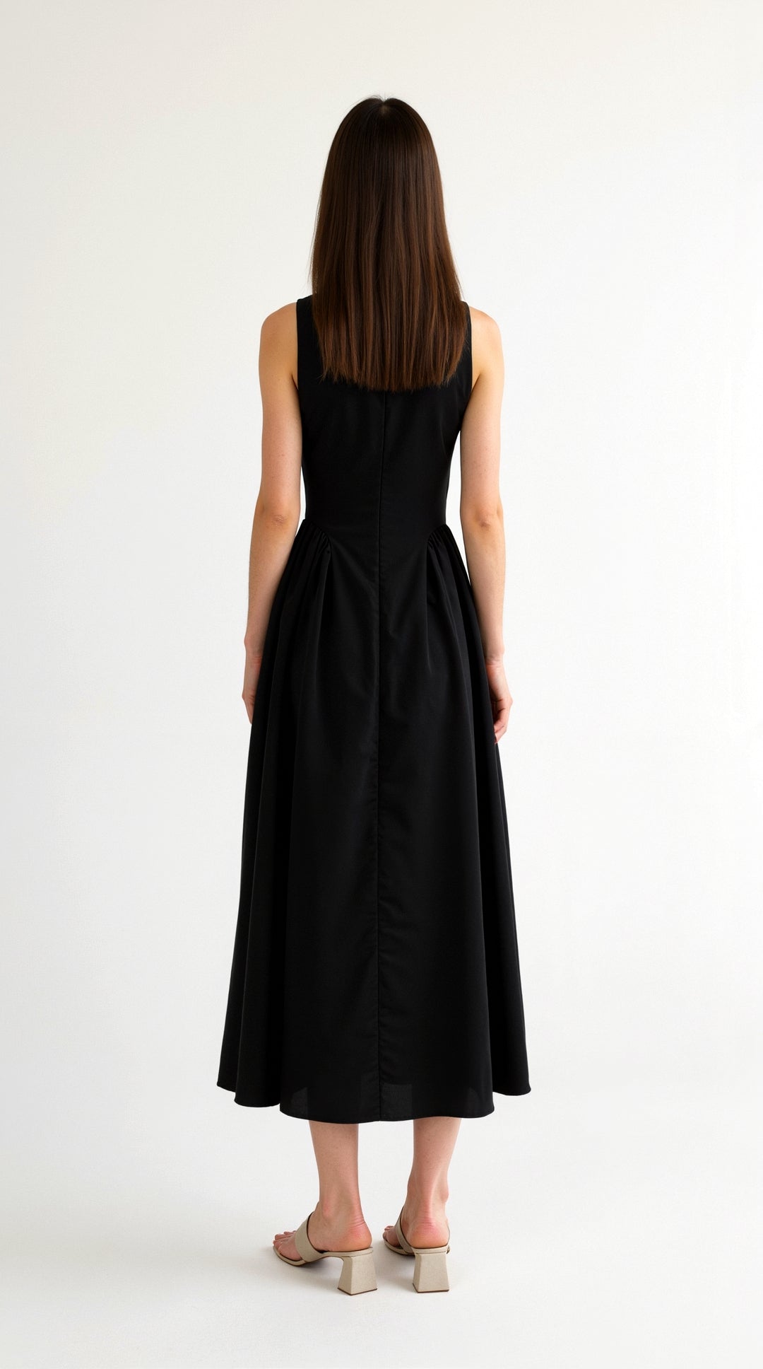 Nancy Leinen-Kleid mit Ausschnitt