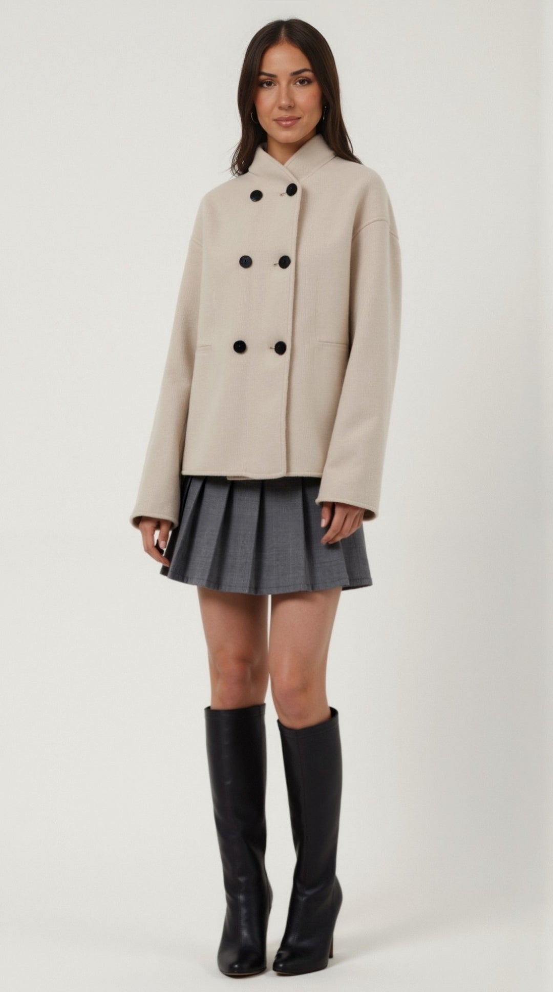 Pamela Oversized-Jacke mit Knöpfen