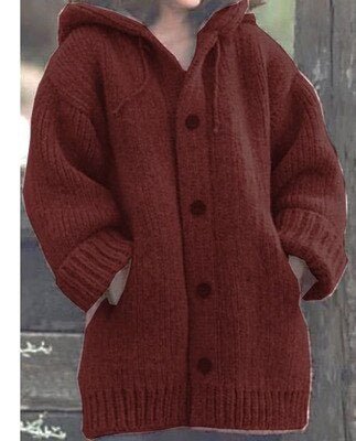 Saskia Strickjacke mit Kapuze