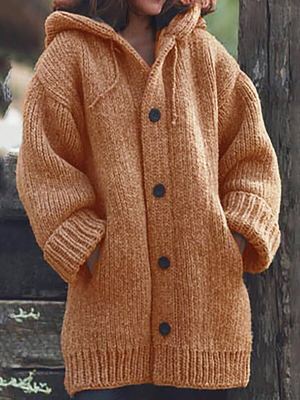 Saskia Strickjacke mit Kapuze