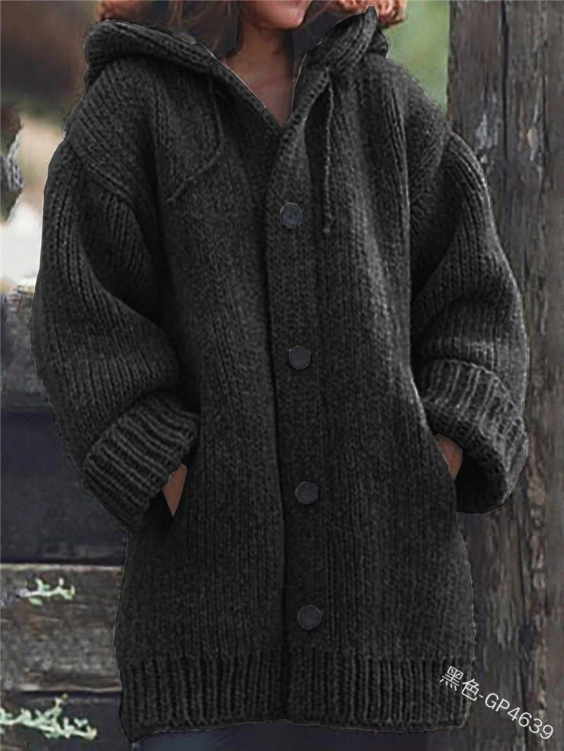 Saskia Strickjacke mit Kapuze