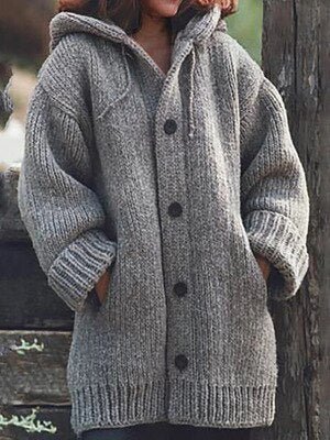 Saskia Strickjacke mit Kapuze
