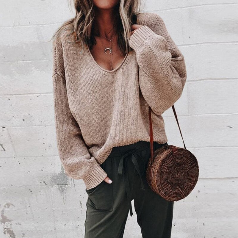 Lenya Pullover mit V-Ausschnitt