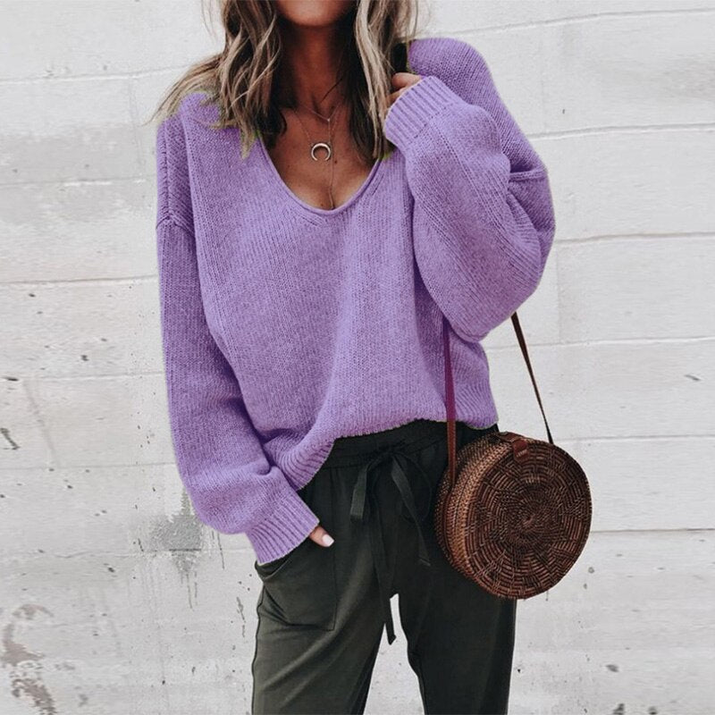 Lenya Pullover mit V-Ausschnitt