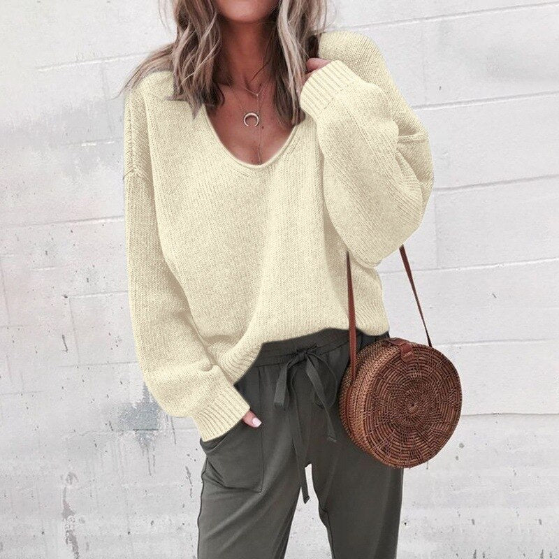 Lenya Pullover mit V-Ausschnitt