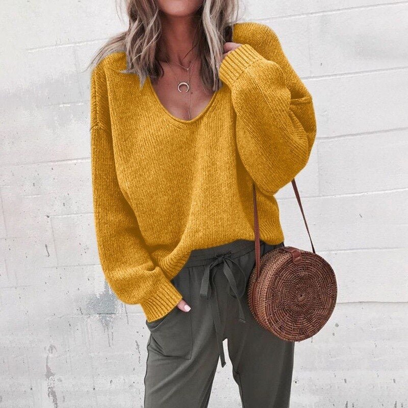 Lenya Pullover mit V-Ausschnitt